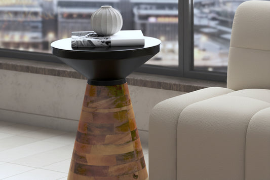 Boden Accent Table - Black/Walnut 16.5 x 21.5