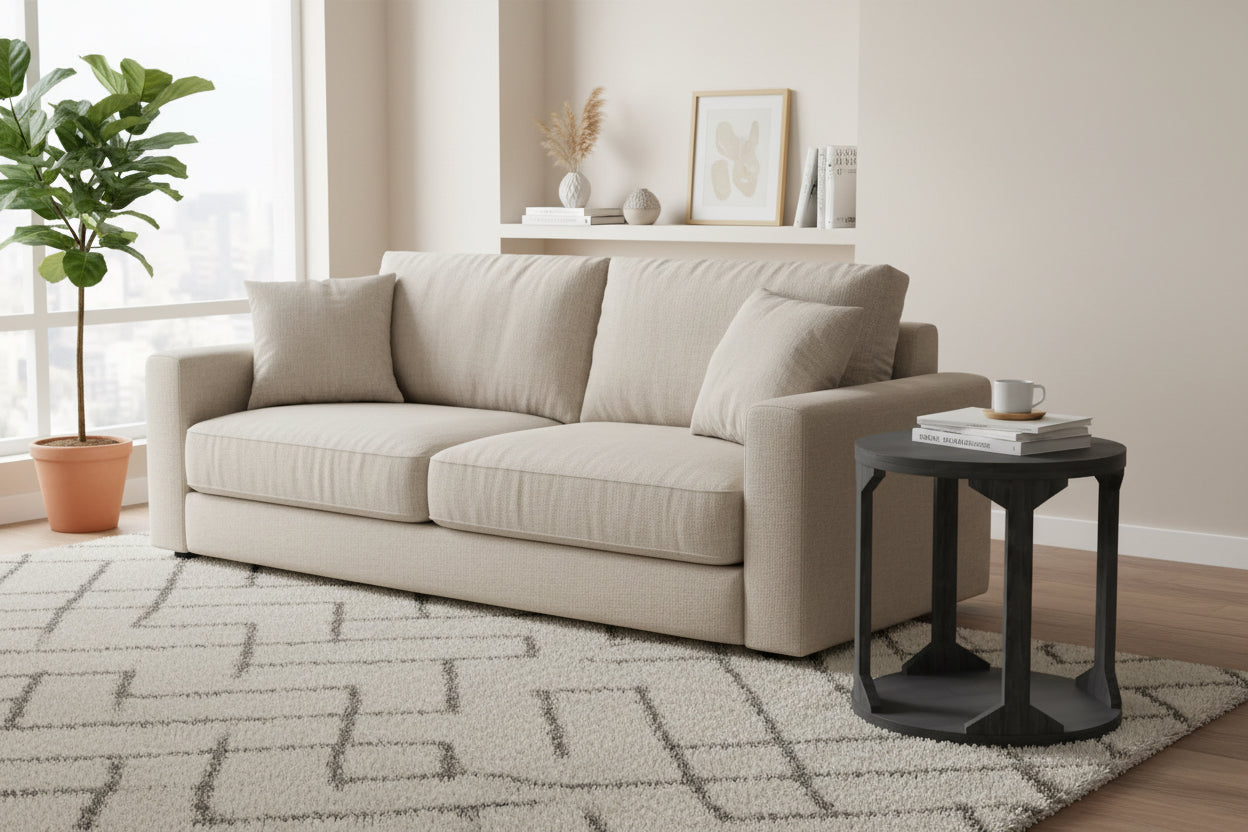 Round Side Table Dark Brown #44