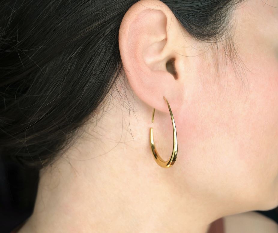 Tear Drop Earrings - Stainless Steel Pear Hoop Earrings