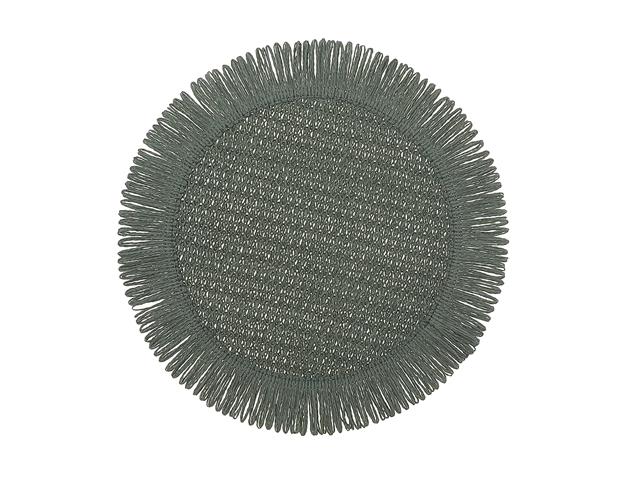 WOVEN ROUND PLACEMAT WITH FRINGES SET OF 4 15 X 15 X 0.08