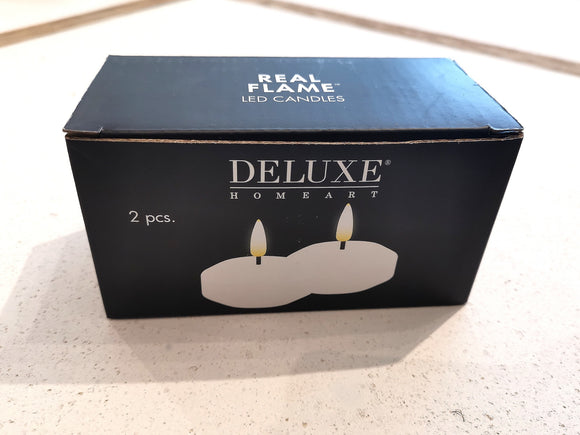 Deluxe Real Flame LED Tea Lights - rounded