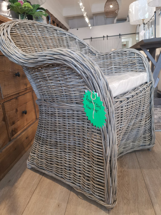 Wicker Arm Chair Round Back #55