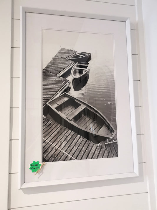 Two Sail Boats at the Dock 26x38 #106