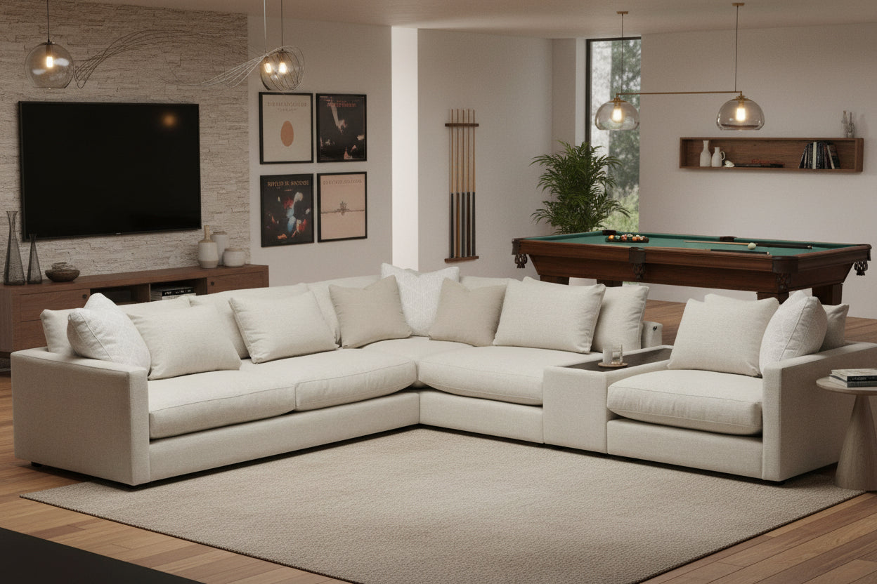 Haze Sectional.  . 33Hx45Dx130L