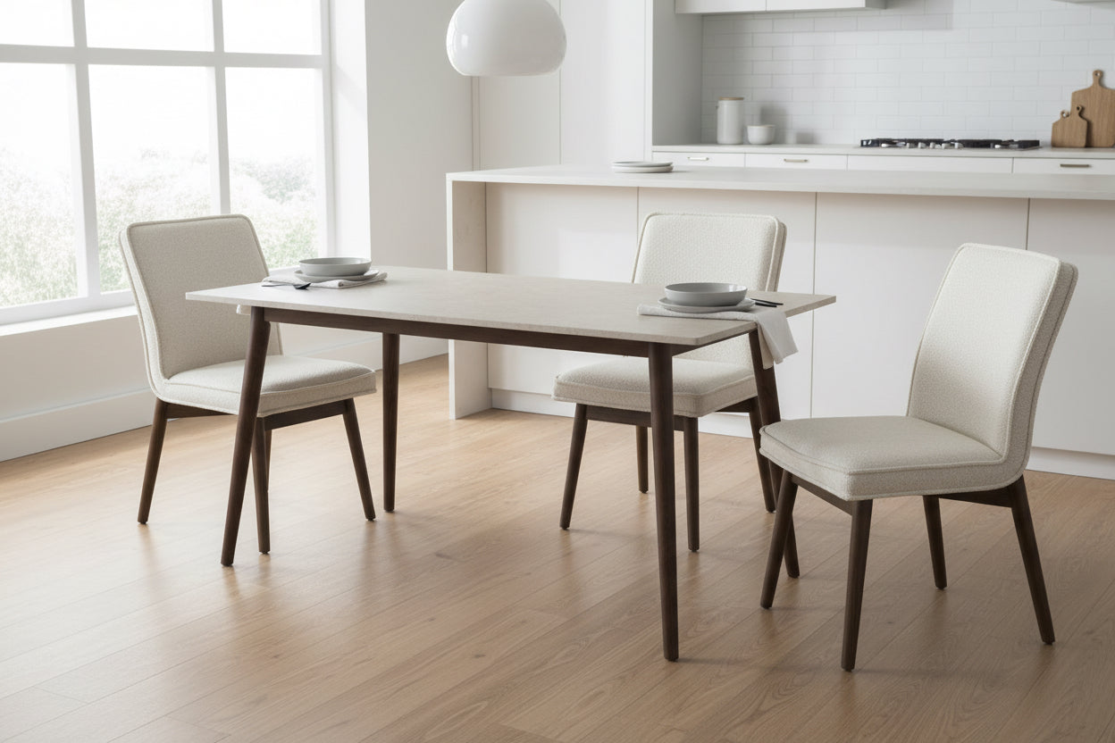 Franklyn Dining Chair - Crosshatch Pebble Cream