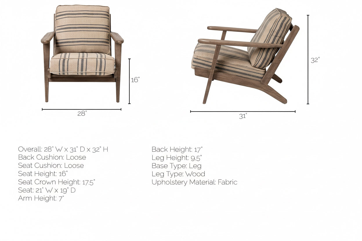 Olympus III Striped Chair