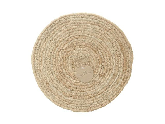 JUTE BRAIDED ROUND PLACEMAT SET OF 4