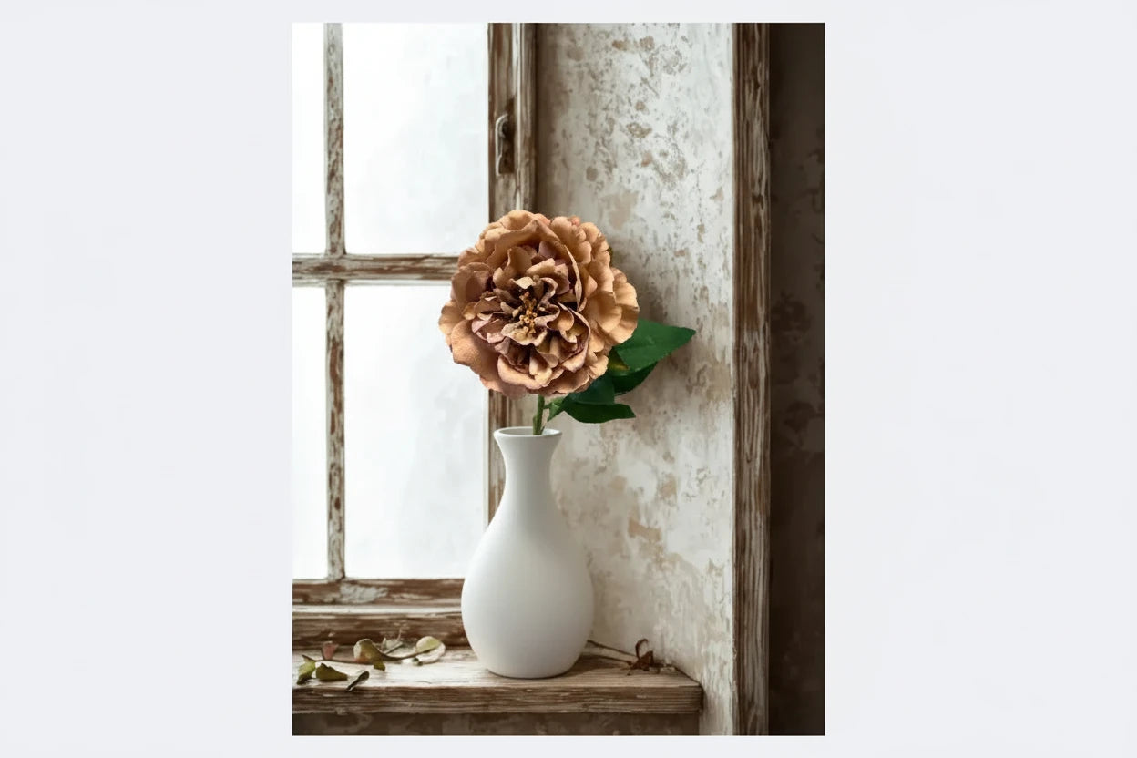 Real Touch Peony Stem 24"