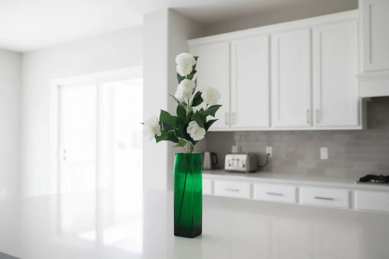 Plum Blossom Spray 25" - White