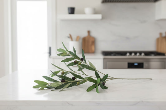Olive Leaf with Olives Spray 50" - Green