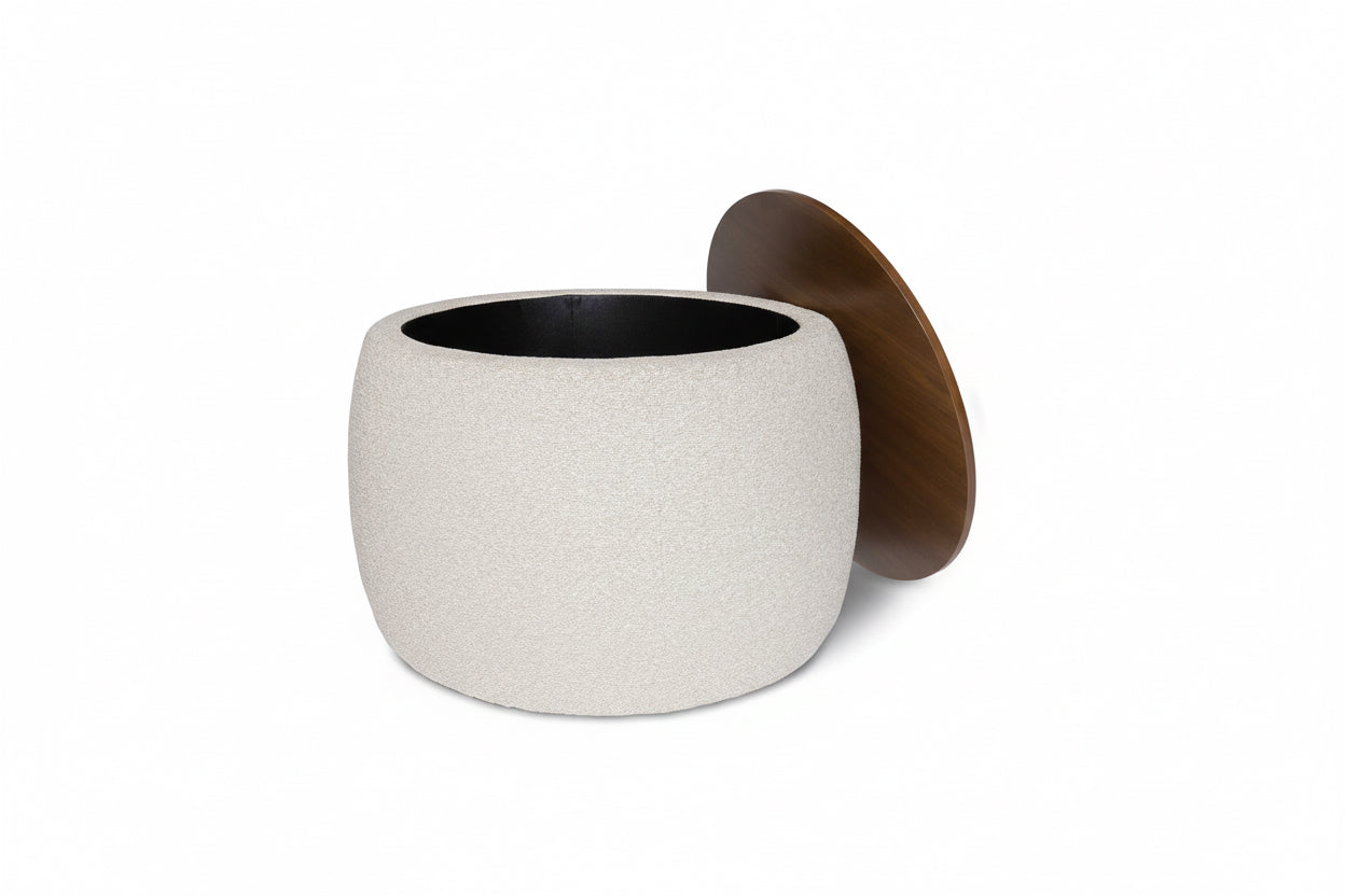 Ash Storage Ottoman 23Dx23Wx17H