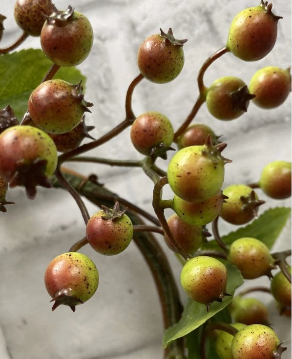 9" Green Fall Berry Candle Ring