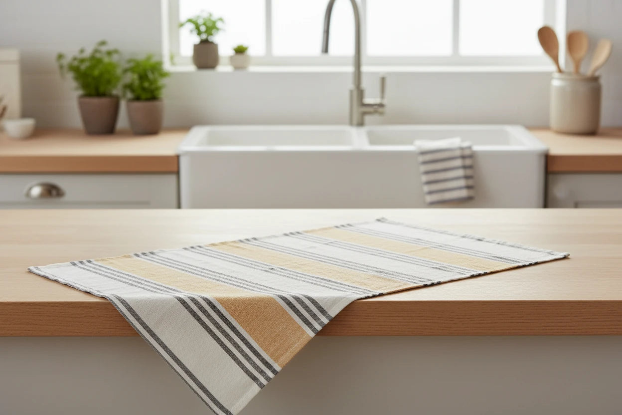 Kitchen Towel in Printed Cotton - set of 2