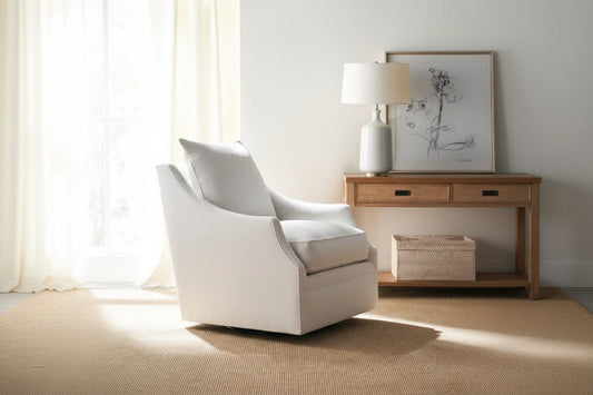 KARA SWIVEL CHAIR  NATURAL L 33" x W 39" x H 38"