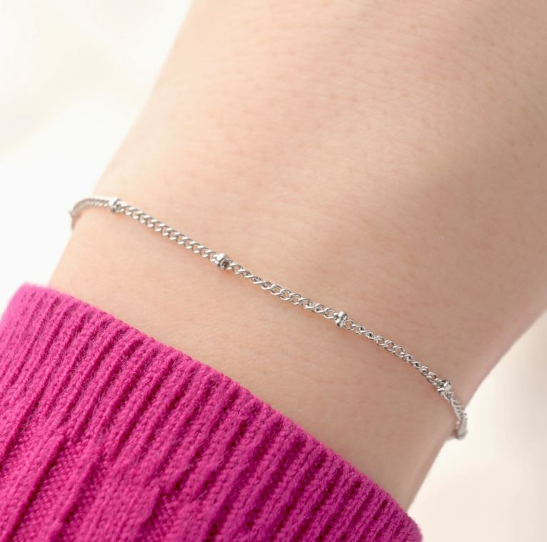 Layered Satellite Bracelet - Beaded Chain Bracelet