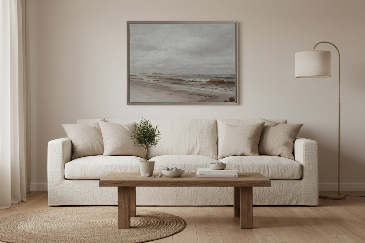 Long Waves, Canvas Wall Art Print 48x36