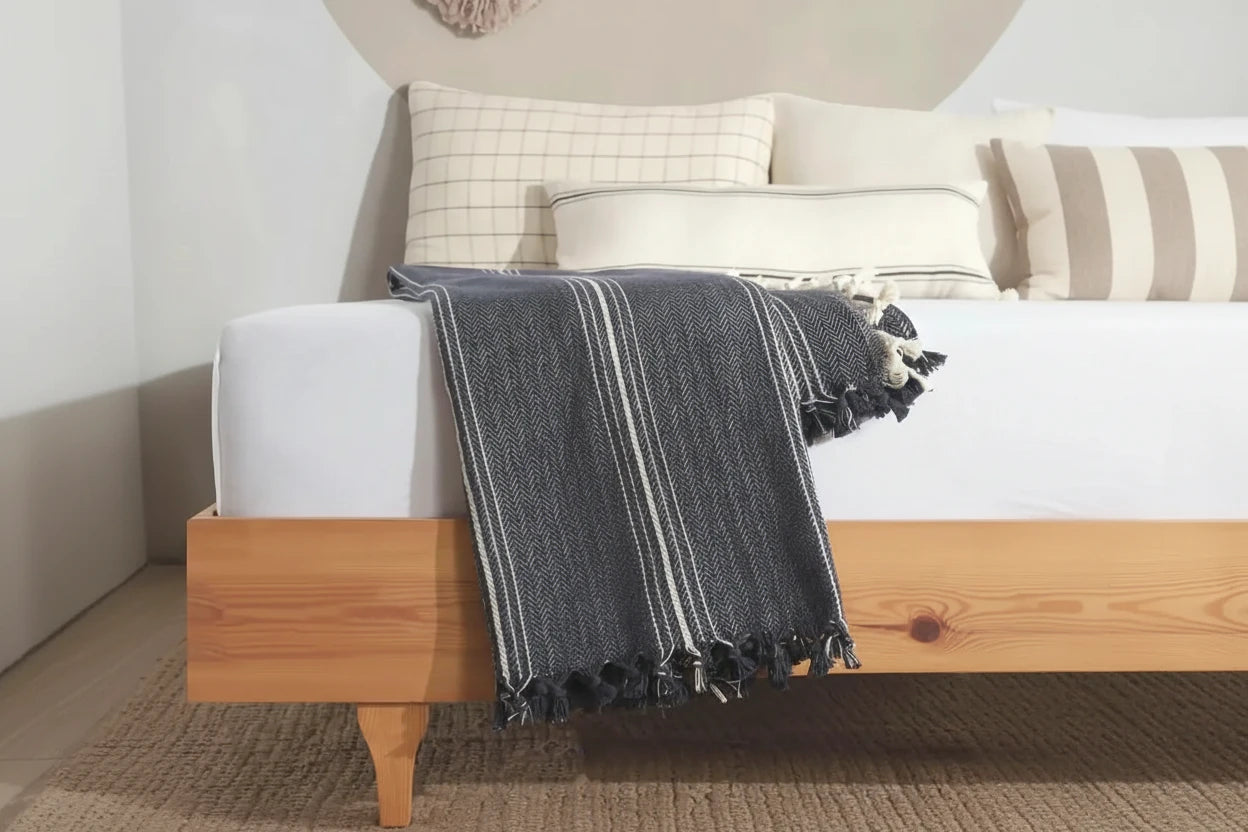 Minimalist 100% Cotton Throw Blankets & Bedspreads