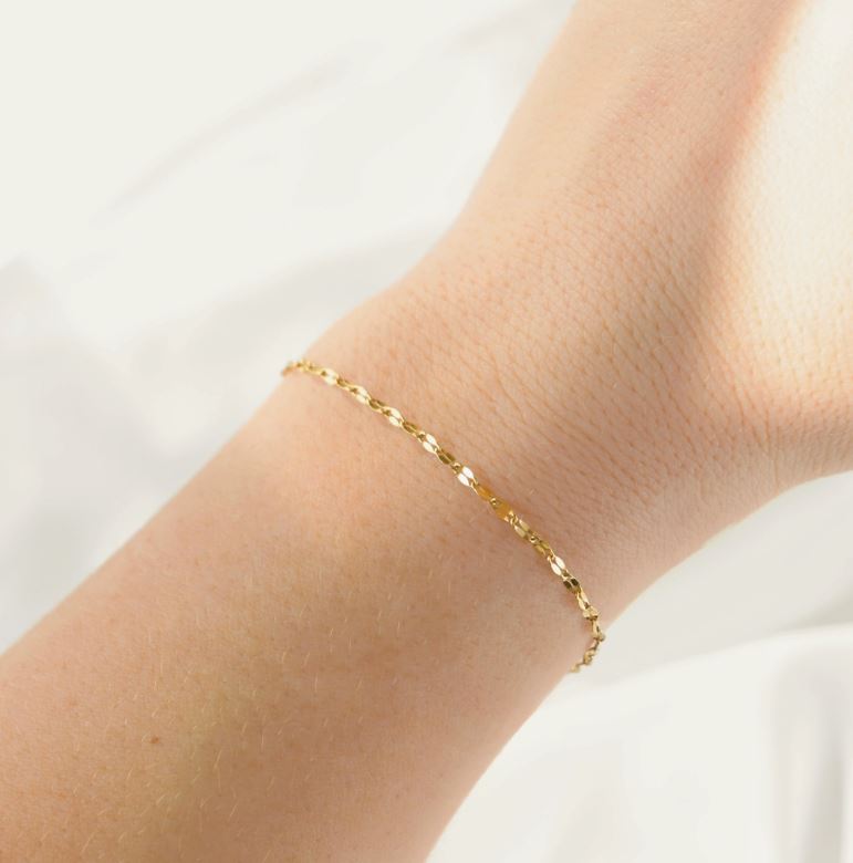 Mirror Chain Bracelet - Waterproof Dainty Sequin Bracelet