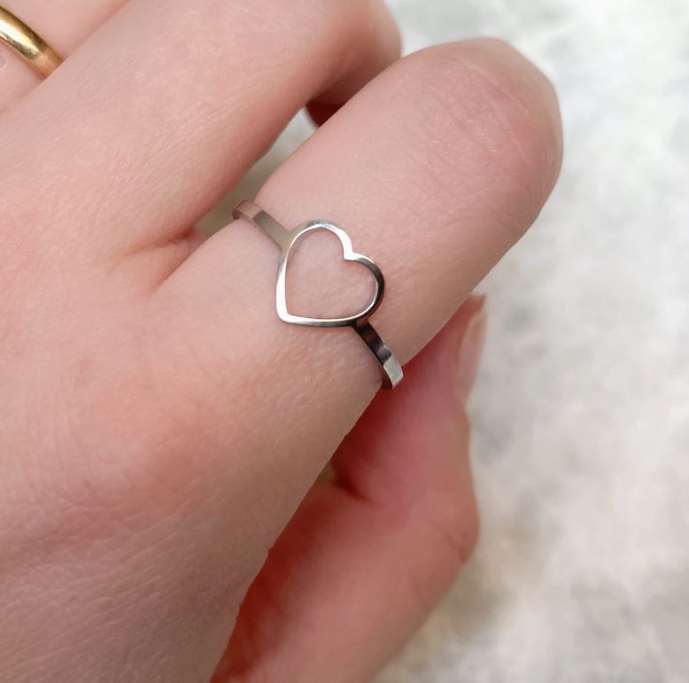 Open Heart Ring - Tarnish-Free Heart Ring