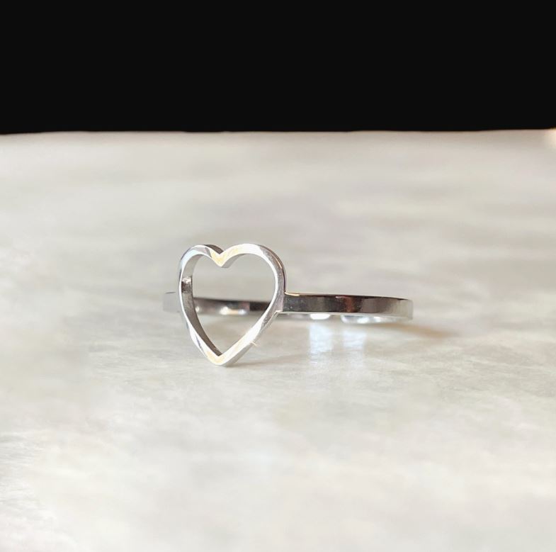 Open Heart Ring - Tarnish-Free Heart Ring