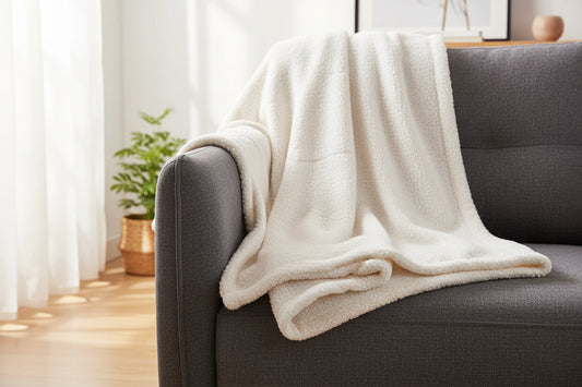 Plush Ivory Throw