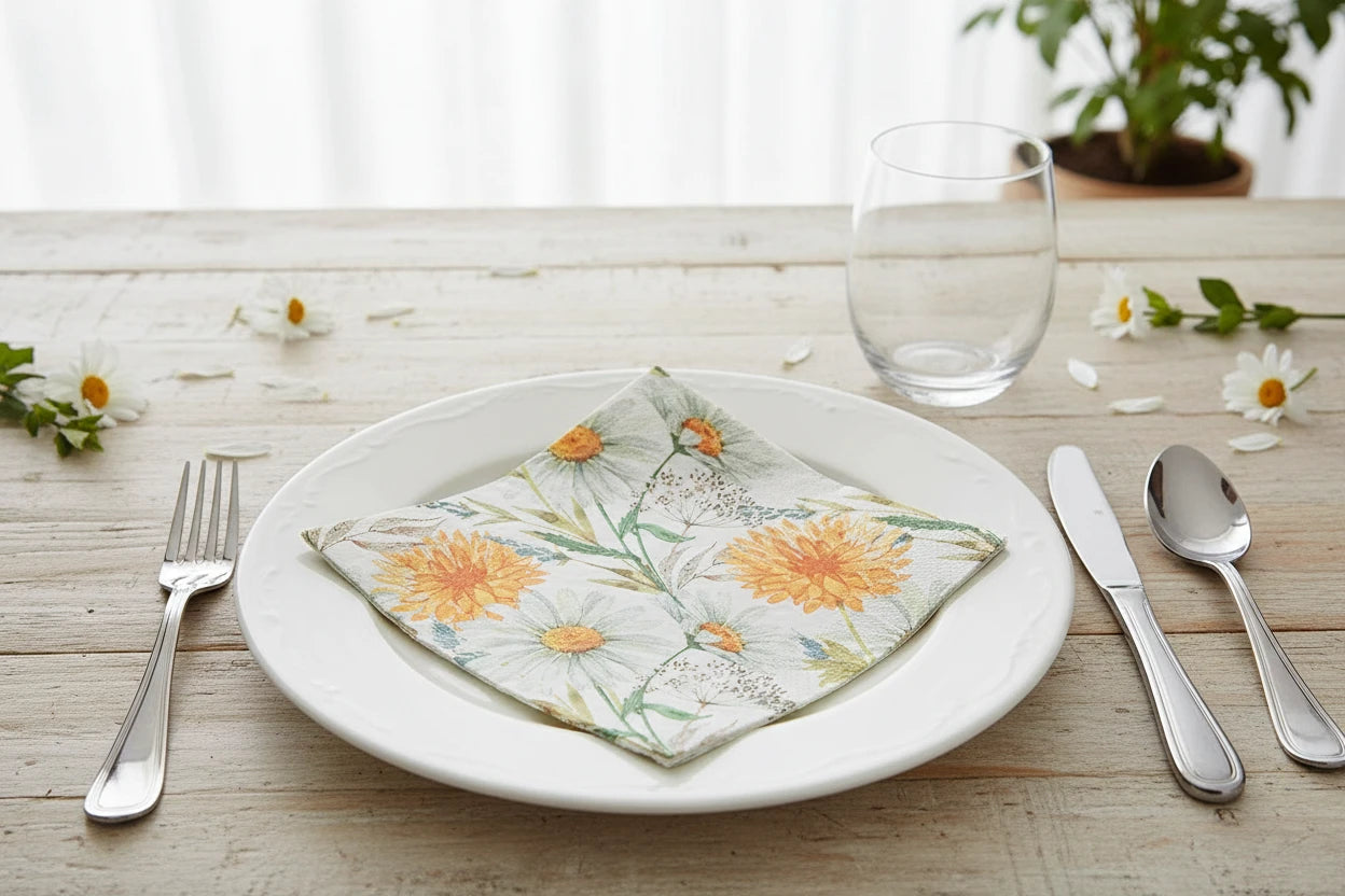 Floral Napkins, Pack of 20