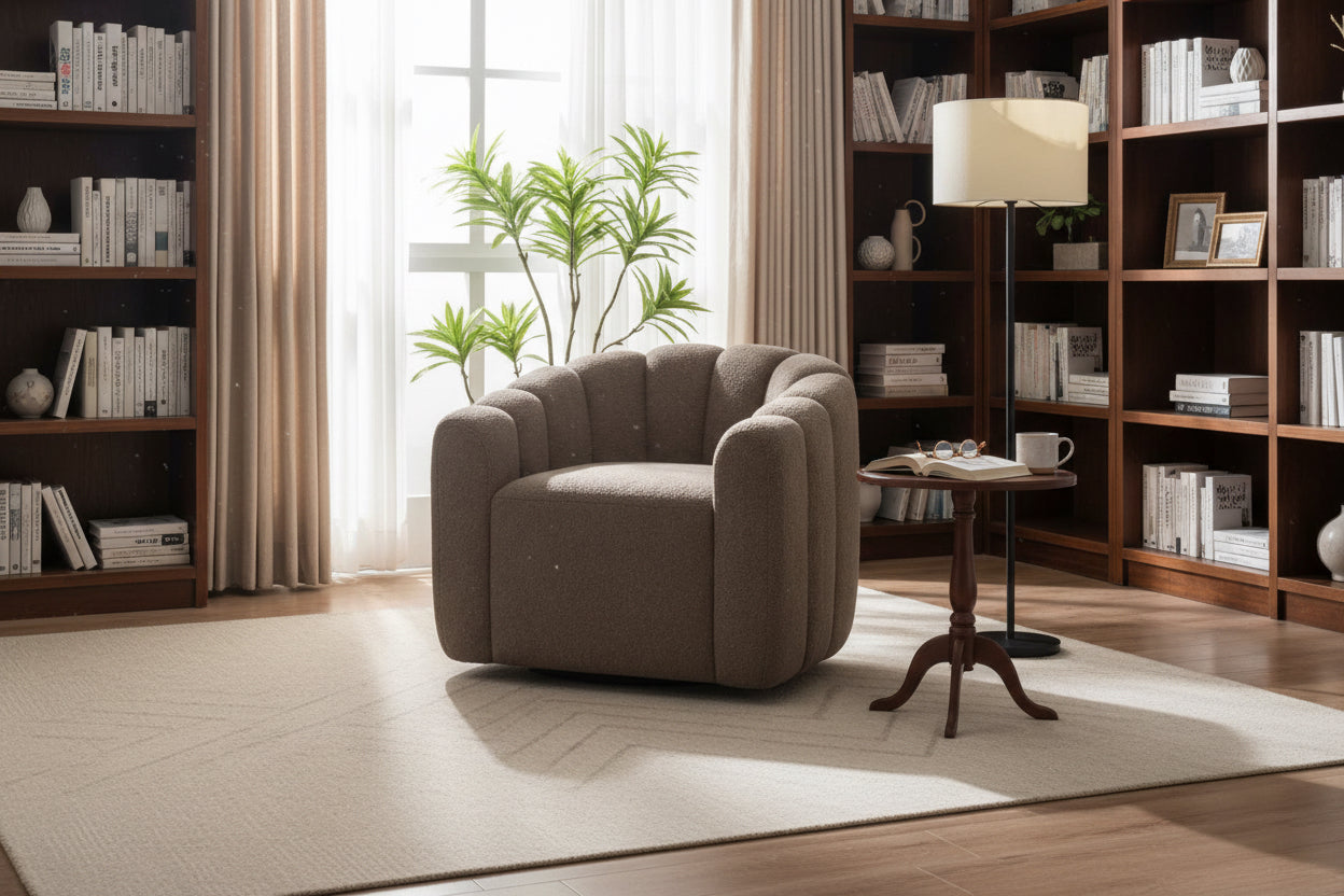 Sasha Swivel Chair - Coffee