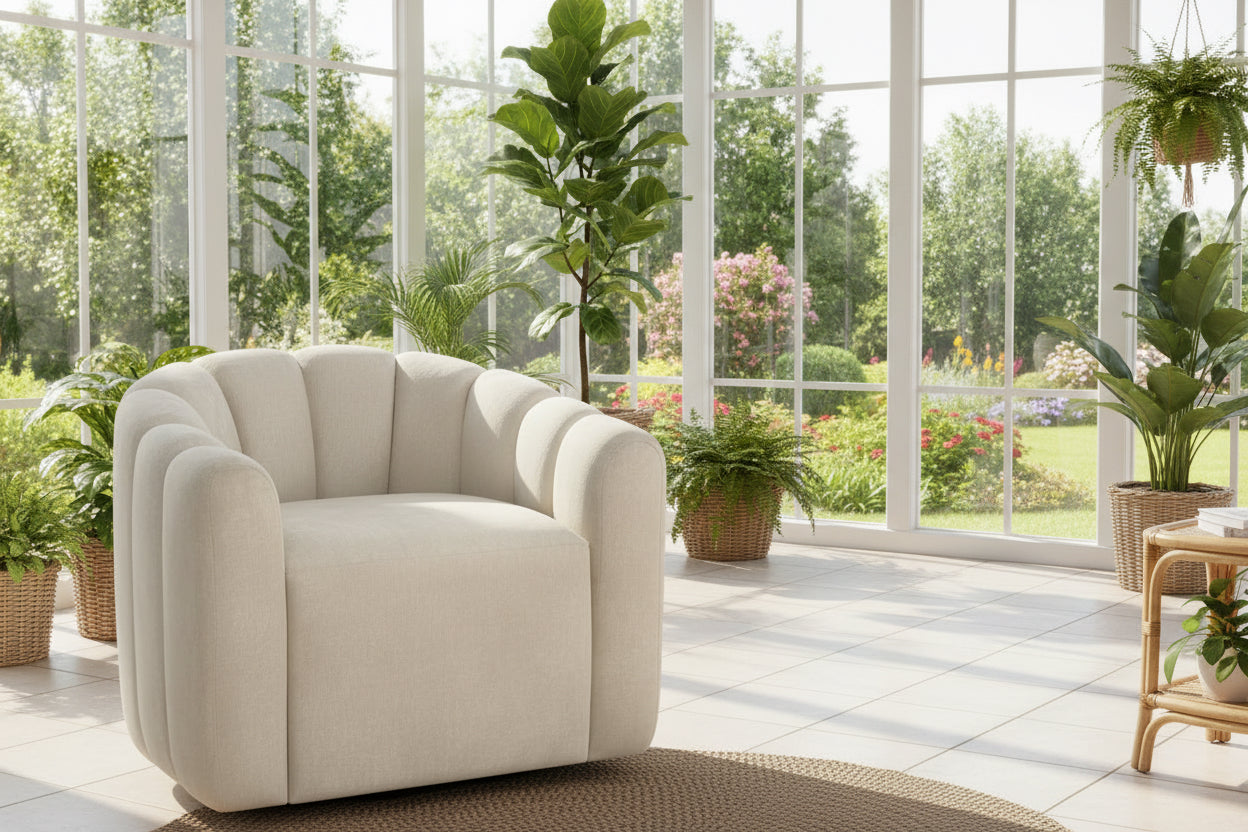 Sasha Swivel Chair - Coffee
