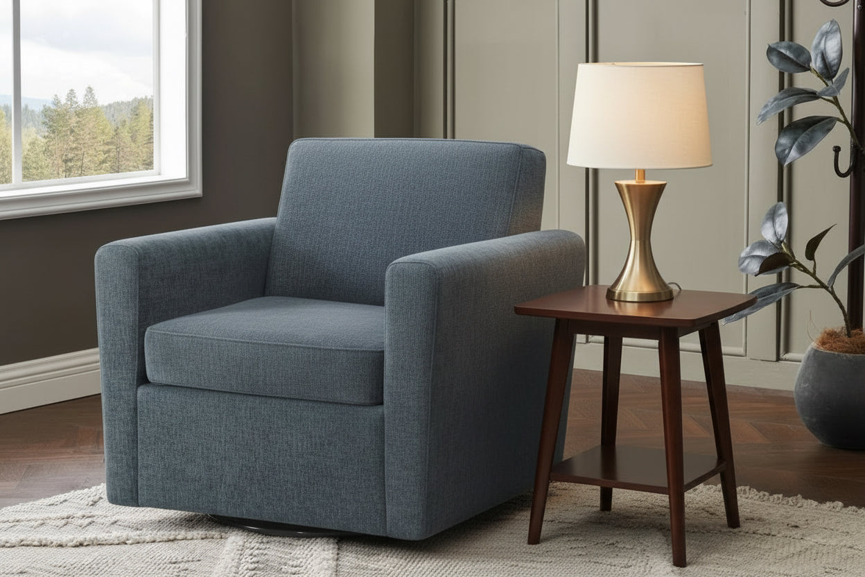 Seth Swivel Chair - Navy