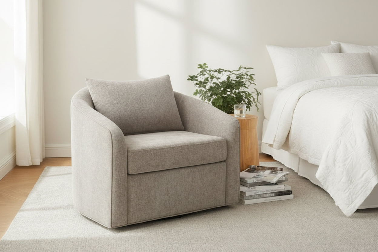 Soren Swivel Chair - Cream