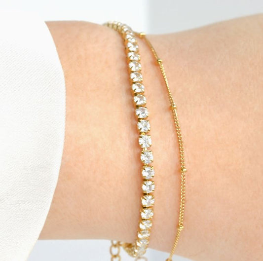 Tennis Chain Bracelet - Tarnish-Free Cz Diamond Bracelet