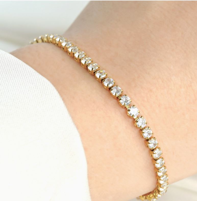 Tennis Chain Bracelet - Tarnish-Free Cz Diamond Bracelet