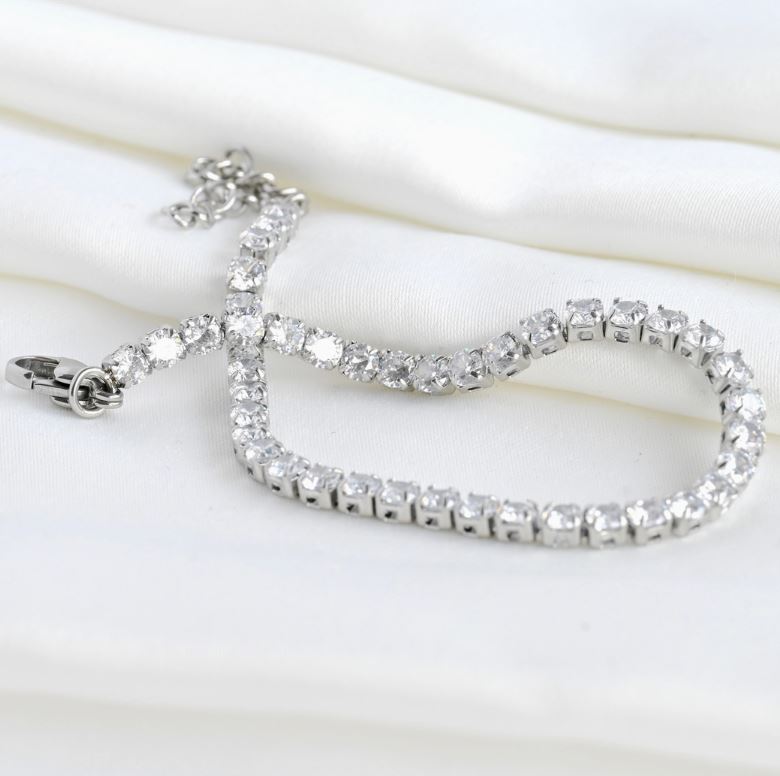 Tennis Chain Bracelet - Tarnish-Free Cz Diamond Bracelet